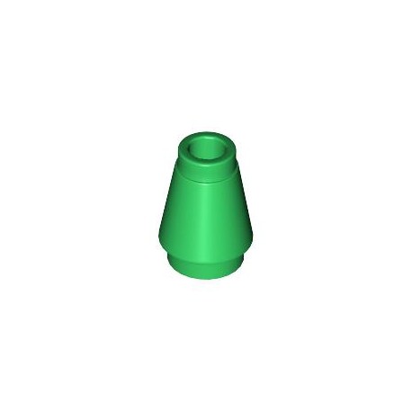 LEGO Peça - Cone 1x1 with top groove (Green) 4529239