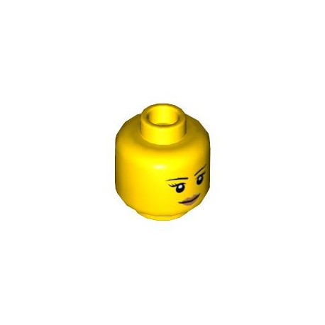 LEGO Peça - Head Female and Red Lips Smile (Yellow) 4651442