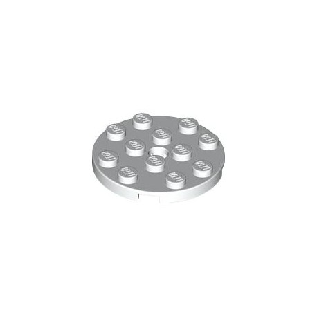 LEGO Peça - Round plate 4x4 with Hole (White) 4515347