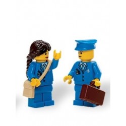 LEGO CITY Minifiguras - Pessoal do aeroporto (2 minifiguras + acessórios)