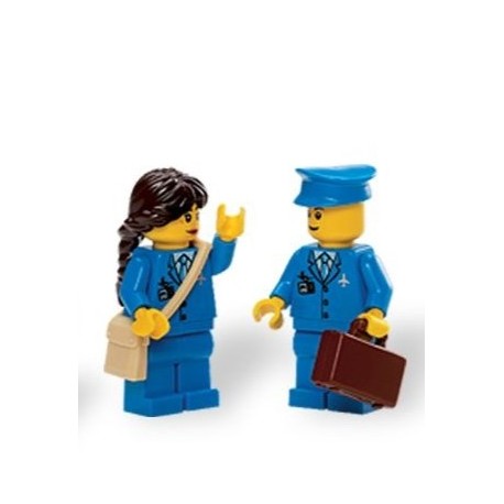 LEGO CITY Minifiguras - Pessoal do aeroporto (2 minifiguras + acessórios)