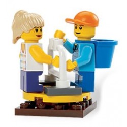 LEGO CITY Minifiguras - Crianças num gira-gira (2 minifiguras + acessórios)