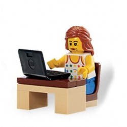 LEGO CITY Minifiguras - Rececionista com portátil (minifigura + acessórios)