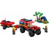 LEGO City - Camião dos Bombeiros 4x4 com Barco de Resgate (301 pcs) 2024