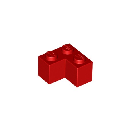 LEGO Peça - Brick Corner 1x2x2 (Red) 1987