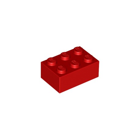 LEGO Peça - Brick 2x3 Bright Red - 1993