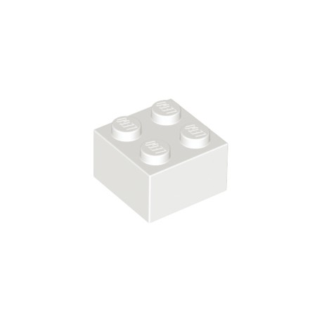 LEGO Peça - Brick 2x2 (White) 1984