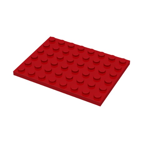 LEGO Peça - Plate 6x8 (Red) 1958