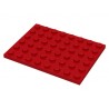 LEGO Peça - Plate 6x8 (Red) 1958