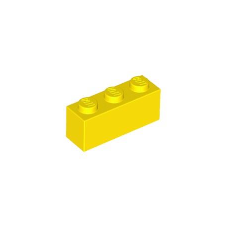 LEGO Peça - Brick 1x3 (Bright Yellow) 1994