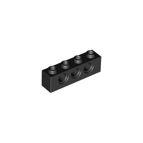 LEGO Peça - Brick technic 1x4 c/furos 4,9mm (Black) 370126