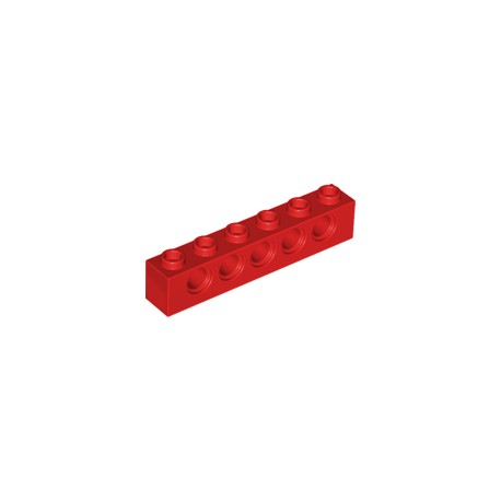 LEGO Peça - Brick technic 1x6 c/furos 4,9 (Red) 1978