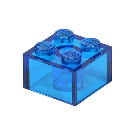 LEGO Peça - Brick 2x2 (Transparent Blue) 2000