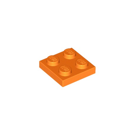 LEGO Peça - Plate 2x2 (Brigt Orange) 2001
