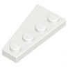 LEGO Peça - Right plate 2x4 w. angle - (branco)
