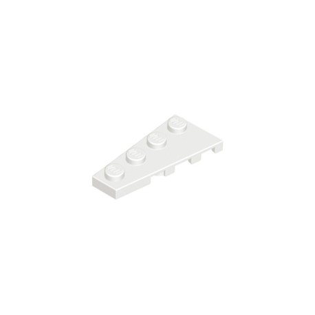 LEGO Peça - Left plate 2x4 w. angle - (branco) 4161326