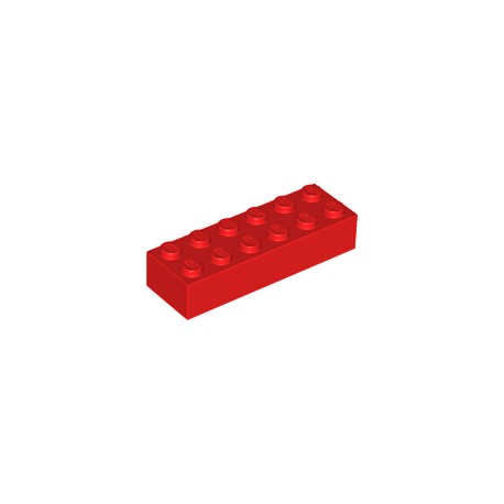 LEGO Peça - Brick 2x6 (vermelho) 1990