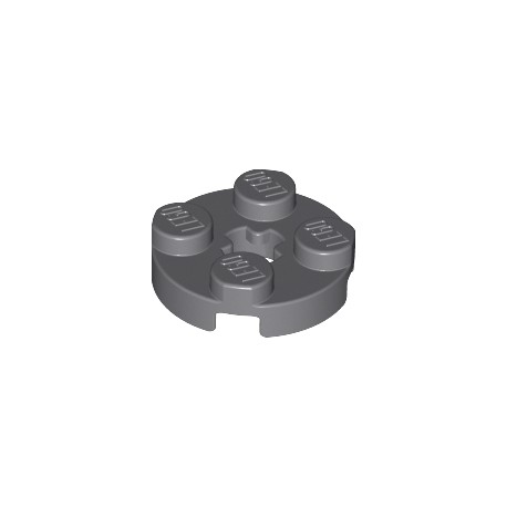 LEGO Peça - Plate round 2x2 - (cinza escuro)