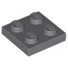 LEGO Peça - Plate 2x2 (Dark Bluish Gray) 2004
