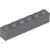 LEGO Peça - Brick 1X6 (Dark Bluish Gray) 4211100