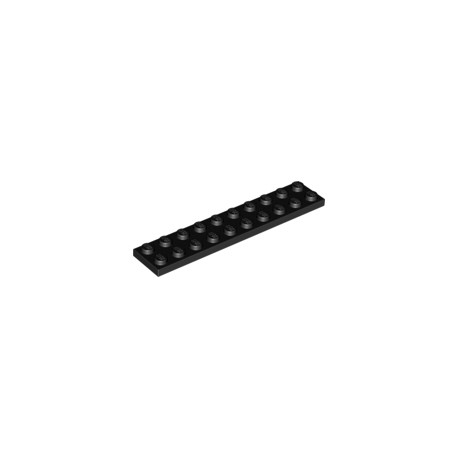 LEGO Peça - Plate 2x10 (Black) 383226