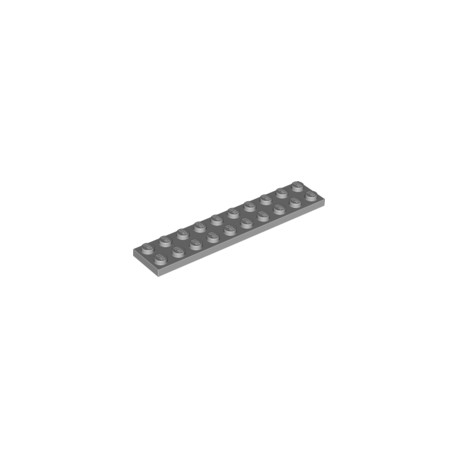 LEGO Peça - Plate 2x10 (Medium Stone Grey) 4211462