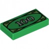 LEGO Peça - Flat tile 1x2 "bank note 100USD" - 4295260