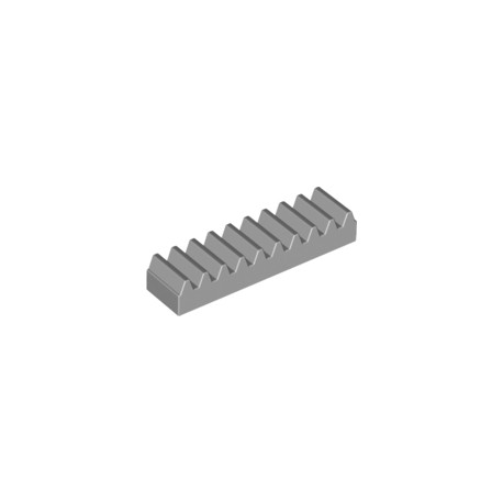 LEGO Peça - Toothed bar M1 Z10 - (cinza médio)