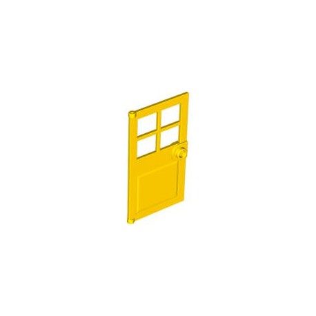 LEGO Peça - Yellow Door 1x4x6 with 4 Panes and Stud Handle