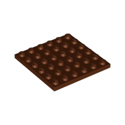 LEGO Peça - Plate 6x6 (Reddish Brown) 2005