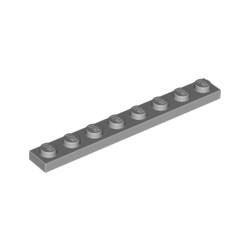 LEGO Peça - Plate 1x8 (Medium Stone Grey) 