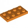 LEGO Peça - Plate 2x4 (Bright Orange) 2001
