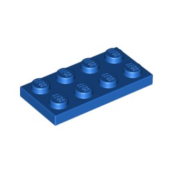 LEGO Peça - Plate 2x4 (Bright Blue) 1990