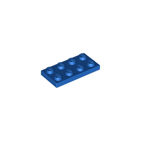 LEGO Peça - Plate 2x4 (Bright Blue) 1990