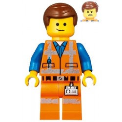 LEGO Minifigure - Emmet - Sorriso torto / Irritado, Uniforme usado