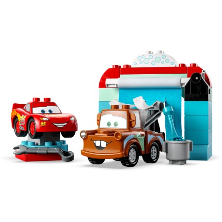 LEGO DUPLO Disney - Divertida Lavagem Automática de Carros de Faísca McQueen e Mate (29 pcs) 2023